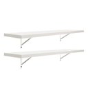 Ver imagem 2 de Kit 2 Prateleiras 80 x 30cm Branco Espessura 25mm Mão Francesa