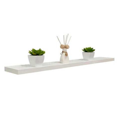 Prateleira 90 x 15cm Branco Espessura 25mm Suporte Invisível