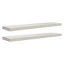 Ver imagem 2 de Kit 2 Prateleiras 80 x 15cm Branco Espessura 25mm Suporte Invisível