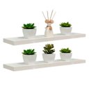 Ver imagem 1 de Kit 2 Prateleiras 80 x 15cm Branco Espessura 25mm Suporte Invisível