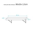 Ver imagem 3 de Kit 3 Prateleiras 80 x 20cm Branco Espessura 25mm Mão Francesa