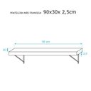 Ver imagem 3 de Prateleira 90 x 30cm Branco Espessura 25mm Mão Francesa