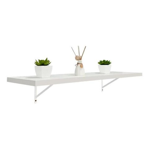 Prateleira 90 x 30cm Branco Espessura 25mm Mão Francesa