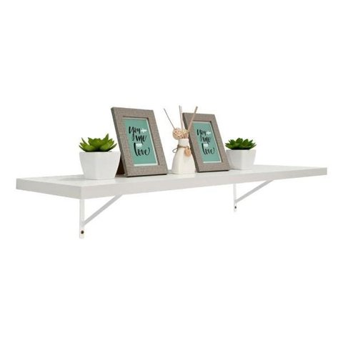 Prateleira 100 x 20cm Branco Espessura 25mm Mão Francesa