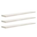 Ver imagem 2 de Kit 3 Prateleiras 100 x 20cm Branco Espessura 25mm Suporte Invisível