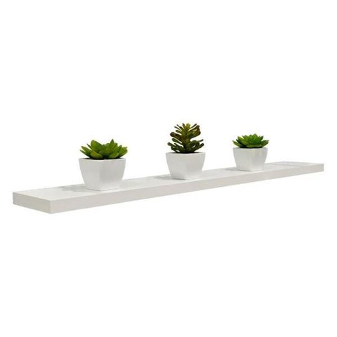 Prateleira 100 x 20cm Branco Espessura 25mm Suporte Invisível