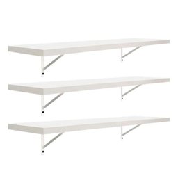 Kit 3 Prateleiras 100 x 25cm Branco Espessura 25mm Mão Francesa - 2