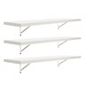 Kit 3 Prateleiras 100 x 25cm Branco Espessura 25mm Mão Francesa - 2