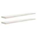 Ver imagem 2 de Kit 2 Prateleiras 100 x 20cm Branco Espessura 25mm Suporte Invisível