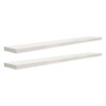 Kit 2 Prateleiras 100 x 20cm Branco Espessura 25mm Suporte Invisível - 2