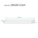 Ver imagem 3 de Kit 2 Prateleiras 100 x 20cm Branco Espessura 25mm Suporte Invisível