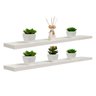 Kit 2 Prateleiras 100 x 20cm Branco Espessura 25mm Suporte Invisível - 1