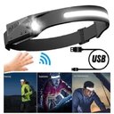 Ver imagem 2 de Lanterna Fita Led Cabeça com Sensor de Movimento Liga Desliga Camping Pesca Caça Bike