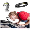 Ver imagem 3 de Lanterna Fita Led Cabeça com Sensor de Movimento Liga Desliga Camping Pesca Caça Bike