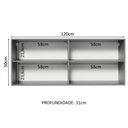 Ver imagem 4 de Armário Aéreo 120cm 2 Portas Nice Madesa