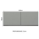 Ver imagem 3 de Armário Aéreo 120cm 2 Portas Nice Madesa