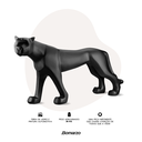Ver imagem 5 de Escultura Estátua Pantera Caminhando Grande 88cm:preto Fosco