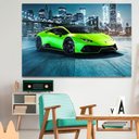 Ver imagem 4 de Quadro Decorativo Lamborghini Fluorescent Green