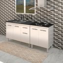 Ver imagem 6 de Balcao Pia 120cm e Cooktop 4 Bocas Branco Mobbs