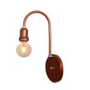 Ver imagem 1 de Arandela de Parede Colonial Retrô Simples Estilo J - Soquete E-27 – Abf Luminárias:cobre Terra