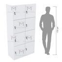 Ver imagem 6 de ARMÁRIO ESCANINHO 8 PORTAS COM RODAPÉ M203.2021.B MUNDI MOVEIS