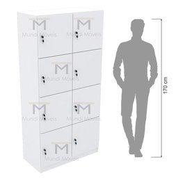 ARMÁRIO ESCANINHO 8 PORTAS COM RODAPÉ M203.2021.B MUNDI MOVEIS - 6