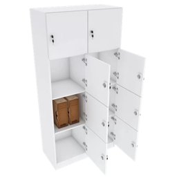 ARMÁRIO ESCANINHO 8 PORTAS COM RODAPÉ M203.2021.B MUNDI MOVEIS - 1