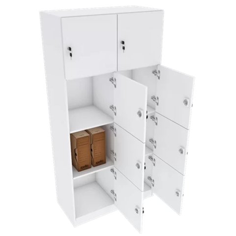 ARMÁRIO ESCANINHO 8 PORTAS COM RODAPÉ M203.2021.B MUNDI MOVEIS