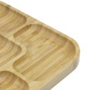 Ver imagem 3 de Petisqueira Bambu Ecológica Quadrada 5 Divisórias Prato 20Cm