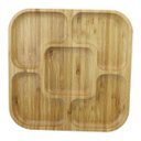 Ver imagem 4 de Petisqueira Bambu Ecológica Quadrada 5 Divisórias Prato 20Cm