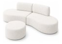 Ver imagem 5 de Sofá e Puff Orgânico Virginia 250cm Sala Bouclé Branco