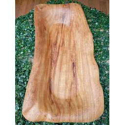 Fruteira Gamela de Madeira Angico Branco 55x28x8cm Artesanal - 10