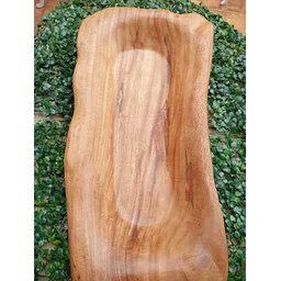 Fruteira Gamela de Madeira Angico Branco 55x28x8cm Artesanal - 6