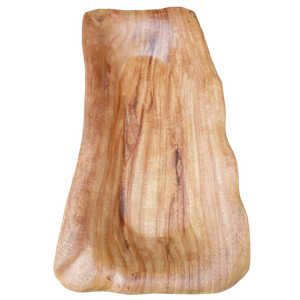 Fruteira Gamela de Madeira Angico Branco 55x28x8cm Artesanal
