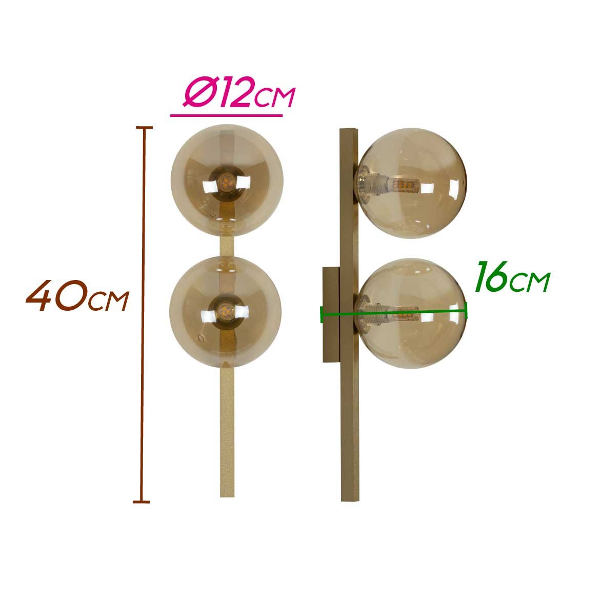 Arandela Quality Orbit 1535 G9 Bivolt Dourada - 2