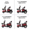 Triciclo Elétrico - Smart Pam - 800w Lithium - Vermelho - Plug And Move - 8