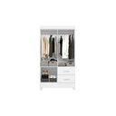 Ver imagem 5 de Guarda Roupa Mobi 4 Portas COM ESPELHO Biflex ( Branco Fosco Liso / Rosa Matte) Móveis Albatroz