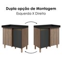 Ver imagem 2 de Balcão de Canto com Tampo Kali Premium 1 Porta MDF 88.5cm Carvalho Toq Chumbo Nicioli Móveis