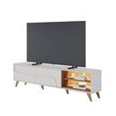 Ver imagem 2 de Rack para TV até 75 Polegadas com LED 2 Portas e Nichos Retrô Multimóveis Crcol-RCK042 Off White/