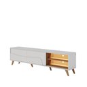 Ver imagem 6 de Rack para TV até 75 Polegadas com LED 2 Portas e Nichos Retrô Multimóveis Crcol-RCK042 Off White/