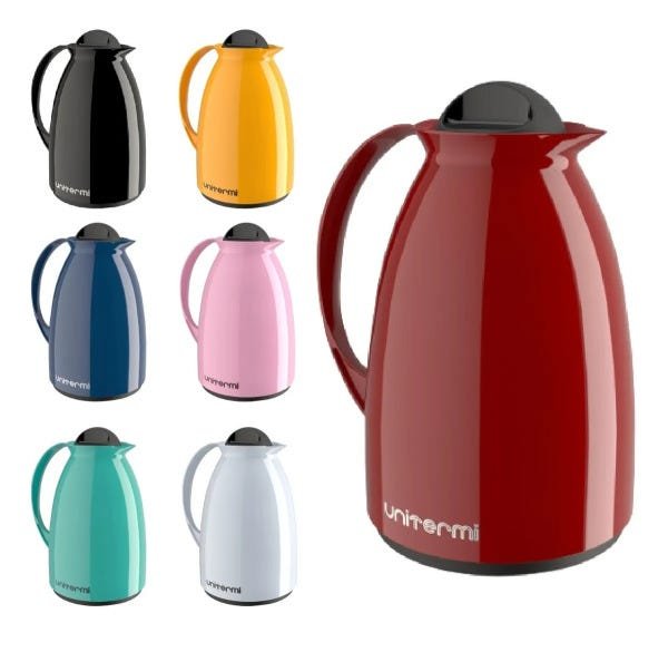 Garrafa Térmica Uniterm Florença 650ml Chá Café Leite:vermelho