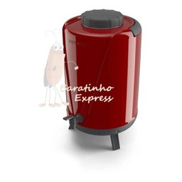 Botijão Garrafa Térmica 10 L com Torneira Uniterm Arezzo:vermelho - 2
