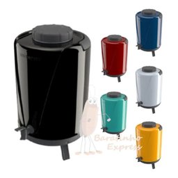 Botijão Garrafa Térmica 10 L com Torneira Uniterm Arezzo:preto - 1