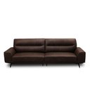 Ver imagem 2 de Sofá Decorativo Ashton 3 Lugares Sala de Estar 256cm Pés em Aço Couro Marrom Chocolate G88 - Gran Be