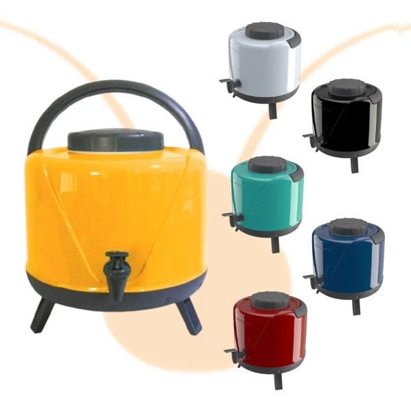 Botijão Garrafa Térmica 5 Litros com Torneira Uniterm Arezzo:amarelo