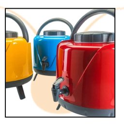 Botijão Garrafa Térmica 5 Litros com Torneira Uniterm Arezzo:amarelo - 4