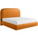 Ver imagem 2 de Cama Casal Flutuante com Cabeceira 140cm Aura W01 Couríssimo Whisky - Lyam Decor