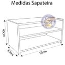Ver imagem 2 de Sapateira 50x30cm Rosa Organizador Porta Suporte Sapato Tênis Mdf