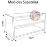 Sapateira 70cm Imbuia Porta de Sala, Quarto e Banheiro Mdf - 2