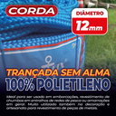 Ver imagem 2 de Corda Trançada Pe Virgem S/alma C/aprox.161 Metros - Azul 12mm